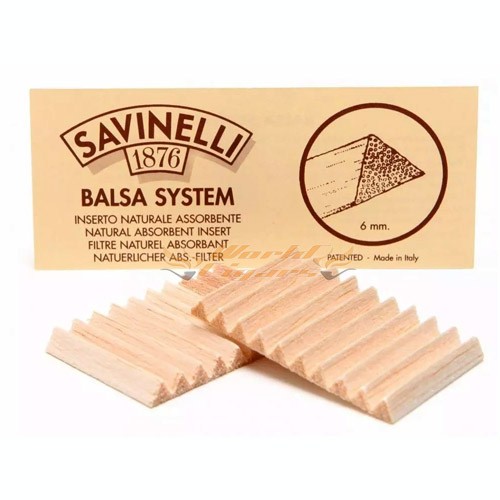 FILTRO DE BALSA P/CACHIMBO 9MM C/10 UN.