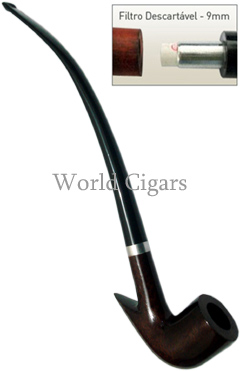 CACHIMBO BB CHURCHWARDEN GANDALF ANEL PRATEADO 30 CM