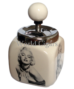 Cinzeiro Marilyn Monroe em Porcelana Com Tampa