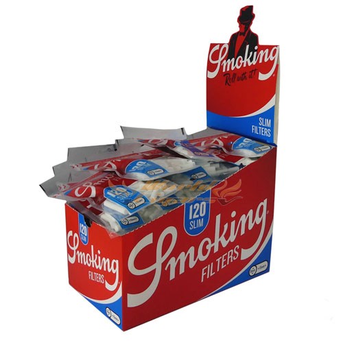 FILTRO P/CIGARRO SMOKING SLIM CLASSIC CAIXA C/30 PACOTE C/120 UN.
