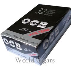 PAPEL P/CIGARRO OCB KING SIZE SLIM PREMIUM + FILTER CAIXA C/32