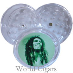 TRITURADOR EM ACRÍLICO TOBACCO - BOB MARLEY MOD:02