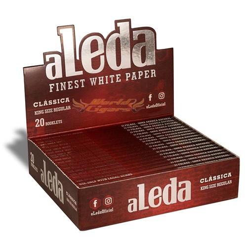Papel P/Cigarro Aleda King Size Clássica Regular - Caixa C/20