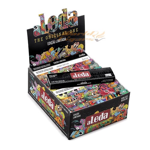 Papel P/Cigarro Aleda King Size Ed. Ltda + Tips - Caixa C/24