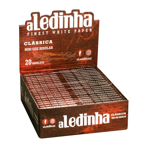 Papel P/Cigarro Aledinha Mini Size Clássica Regular - Caixa C/20