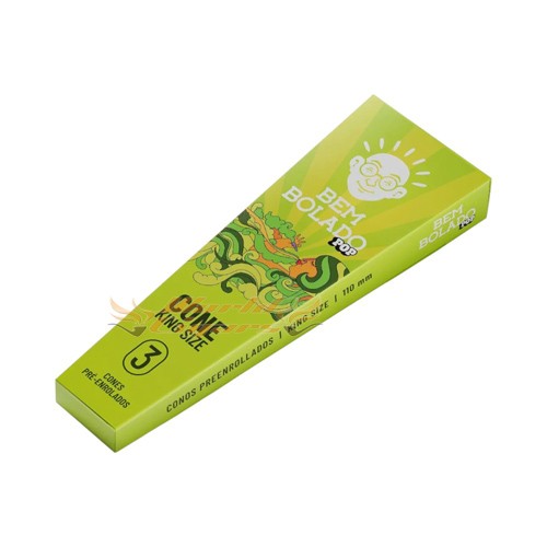 Papel P/Cigarro Bem Bolado King Size Pop Large Cone Com 3