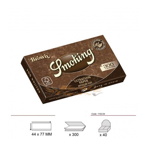 Papel P/Cigarro Smoking Bloc Brown 300 Un