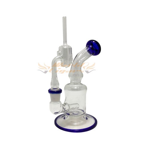 Bong Oil de Vidro Pequeno Curvo Bowl Remov�vel - Azul