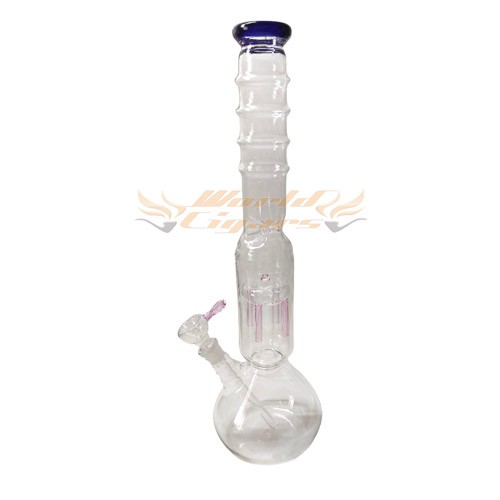 Bong de Vidro Grande Ice Percolator 48cm - Azul e Rosa