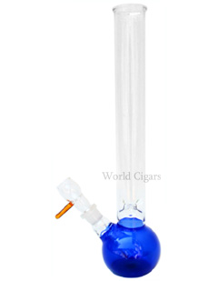 Bong de Vidro Médio Reto Ice Bowl Removível 35cm - Azul