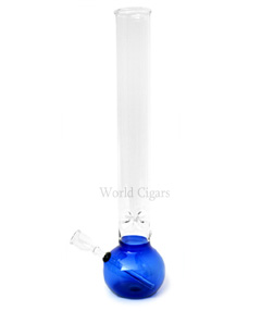 Bong de Vidro M�dio Reto Ice 35cm - Azul