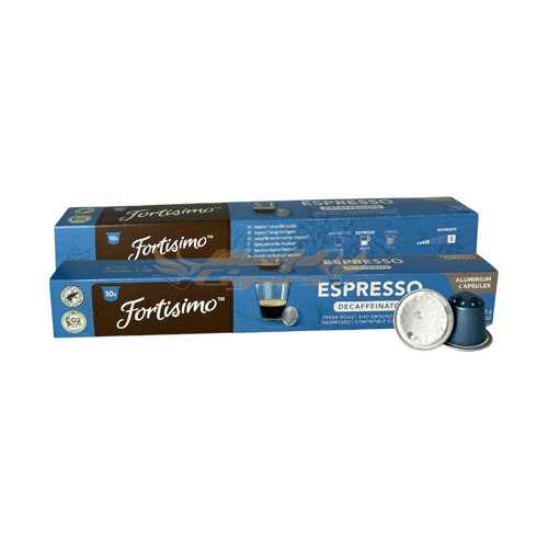 Caf� em Capsula de Alum�nio Fort�ssimo - Espresso Descaffeinato