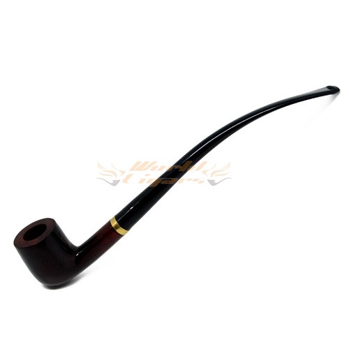 Cachimbo BB Churchwarden Vermelho Anel Prateado 30 cm