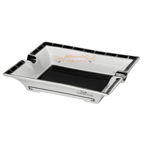Cinzeiro em Porcelana Nerone P/2 Charutos - Square