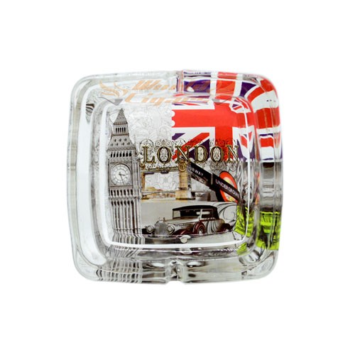 Cinzeiro de Vidro Quadrado - England - Modelo 02