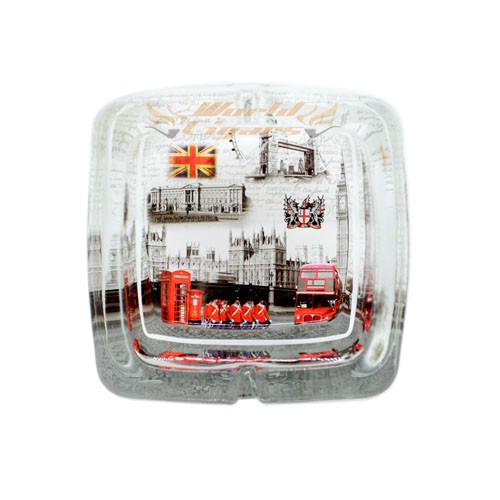 Cinzeiro de Vidro Quadrado - England - Modelo 01