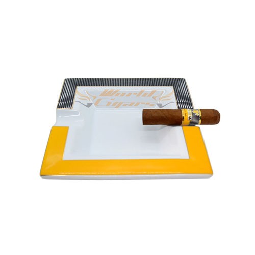 Cinzeiro P/Charuto em Porcelana Quadrado P/2 - Cohiba