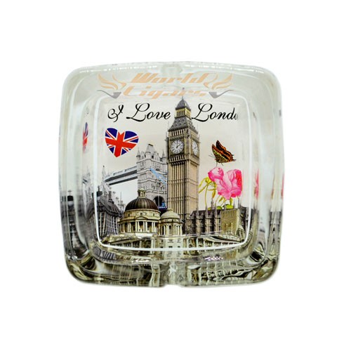 Cinzeiro de Vidro Quadrado - England - Modelo 10