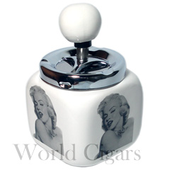 Cinzeiro Marilyn Monroe em Porcelana Com Tampa Mod: 02