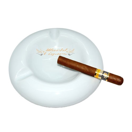 Cinzeiro P/Charuto em Porcelana P/4 - Branco