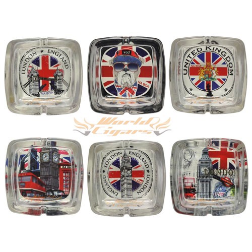 Cinzeiro de Vidro Quadrado Pequeno -  Inglaterra