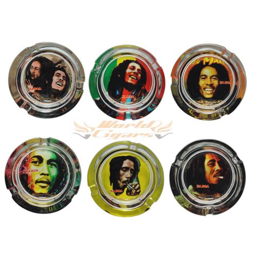Cinzeiro de Vidro Redondo Pequeno - Bob Marley