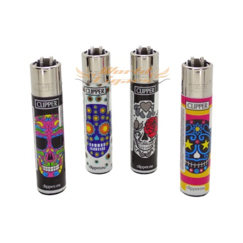 Isqueiro Clipper Grande Collection - Happy Skulls