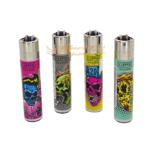 Isqueiro Clipper Grande Collection - Living Skulls