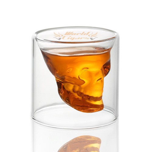 Copo Caveira em Vidro Mini 75ml