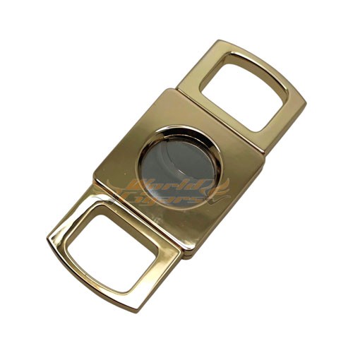 Cortador De Charuto Em Metal Lamina Dupla 6821 - Dourado