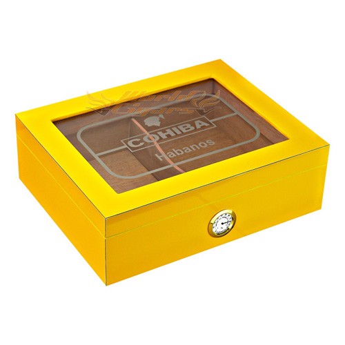 Caixa para 25 a 40 charutos - c/ Vidro - Cohiba