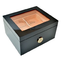 Caixa para 75 a 100 charutos - style Black Piano