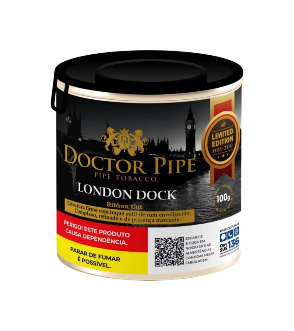 P/Cachimbo Doctor Pipe Ed. Limitada London Dock Lata 100g