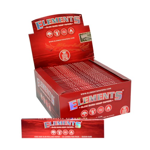Papel P/ Cigarro Elements Red King Size Caixa C/50	