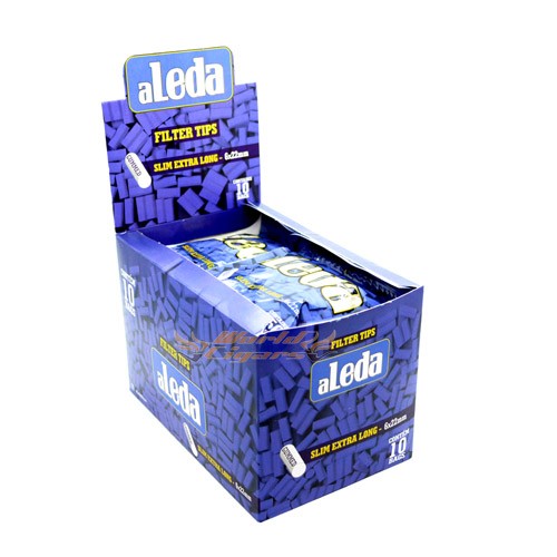 Filtro P/Cigarro Aleda Slim Extra-Long 6mm (Azul) - CAIXA C/10