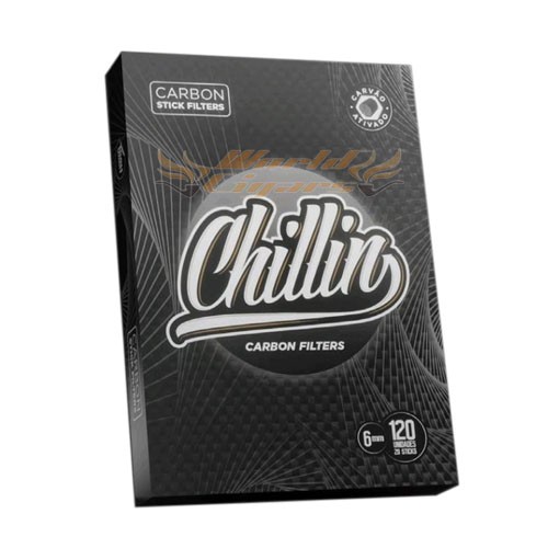 Filtro P/Cigarro Chillin Carbon 6mm C/120