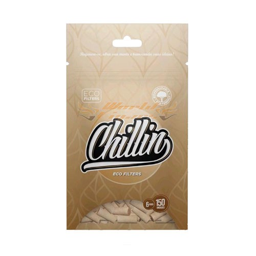 Filtro P/Cigarro Chillin Eco Filters Biodegradável Slim 6mm C/150