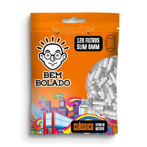 Filtro P/Cigarro Bem Bolado Classico (Laranja) 6mm C/120