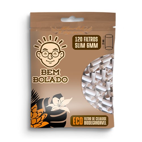 Filtro P/Cigarro Bem Bolado Biodegrad�vel (Marrom) 6mm C/120
