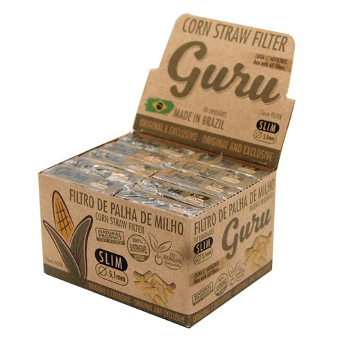 Filtro de Palha de Milho Guru Straw Cx C/10x60
