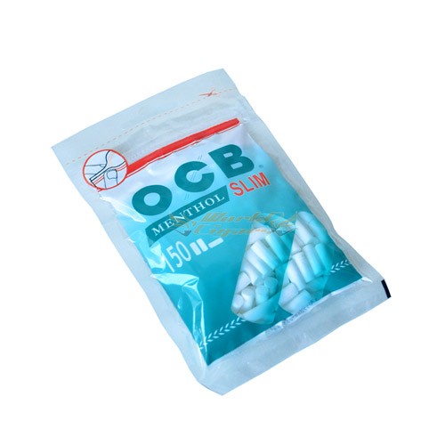 Filtro P/Cigarro OCB Slim Menthol 6mm C/150