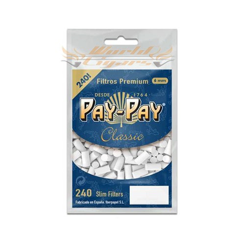 Filtro P/Cigarro Pay-Pay Classic Slim 6mm C/120