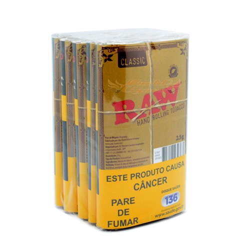 P/Enrolar Raw Classic 25g Pacote C/5