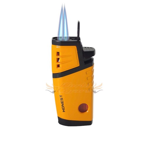 Isqueiro Maçarico Honest 2 Chamas BCZ754 - Cor Amarelo