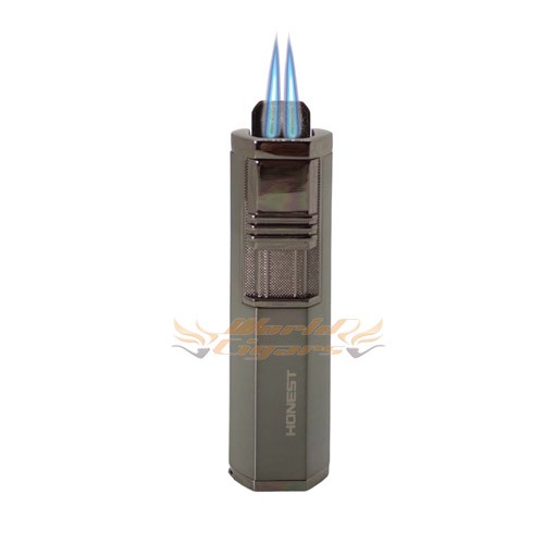 Isqueiro Ma�arico Honest 2 Chamas com Furador Grafite BCZ3020