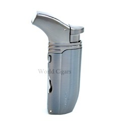 Isqueiro Ma�arico Honest 2 Chamas C/Furador BCZ422 - Cor Grafite