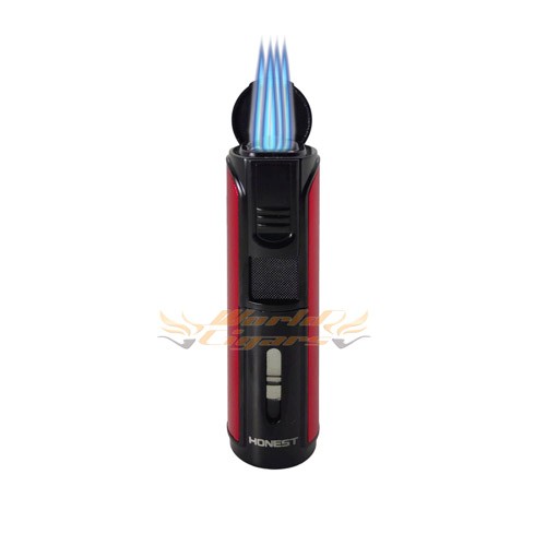 Isqueiro Maçarico Honest 5 Chamas BCZ465 - Cor Vermelho