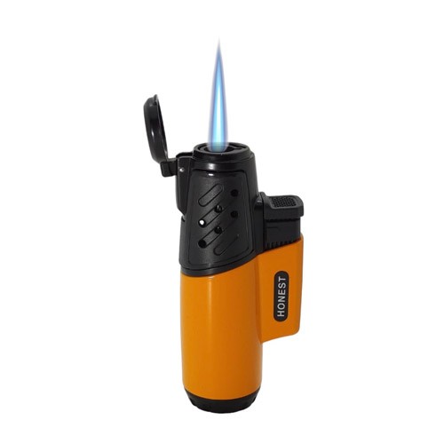Isqueiro Maçarico Honest 1 Chama BCZ481 - Amarelo e Preto