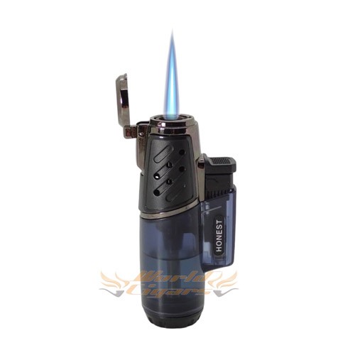 Isqueiro Maçarico Honest 1 Chama BCZ481 - Azul e Grafite