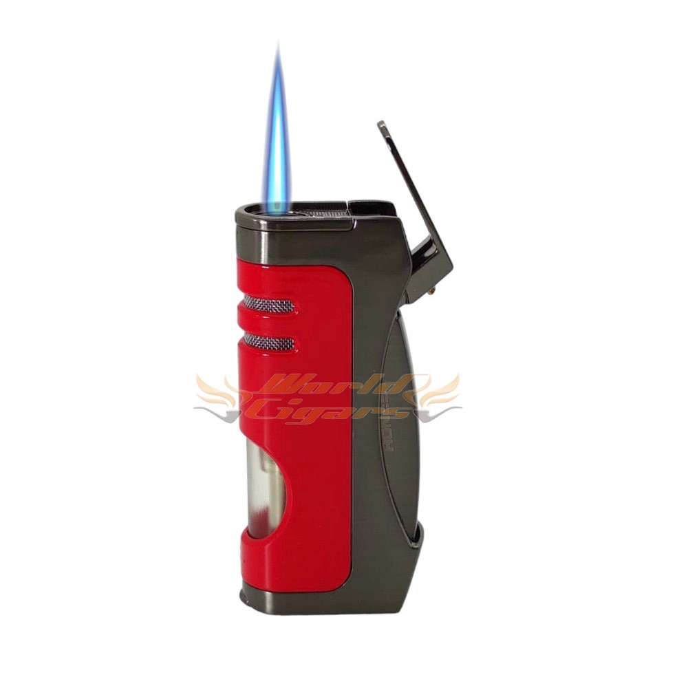 Isqueiro Maçarico Honest 1 Chama C/Furador BCZ487 - Vermelho